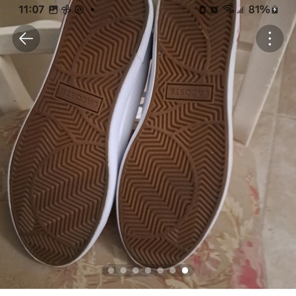 Lacoste Mens Power Court Tri Color Leather Sneaker Sz9.5 EUC - Picture 7 of 8